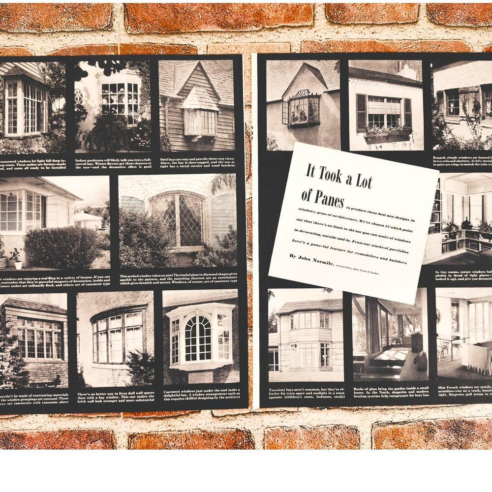 1941 Windows - It Took a Lot of Panes - Vtg MCM Home‎ Design Print Article